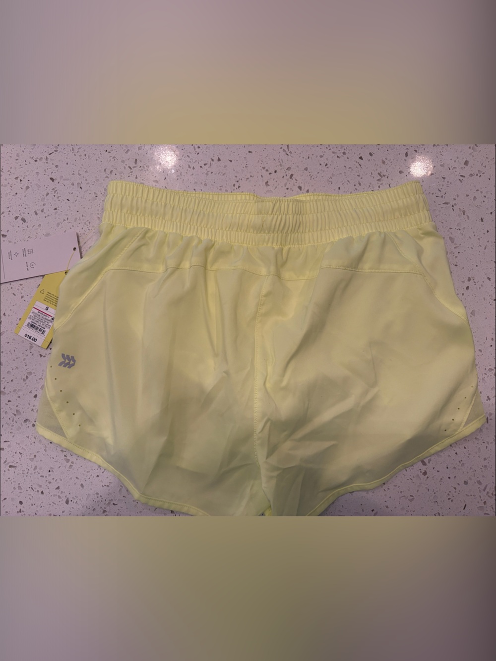 all in motion Neon Yellow Women’s Athletic Shorts - Picture 3 of 5